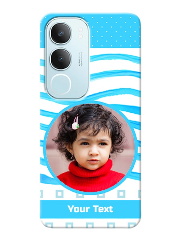 Custom Vivo Y29 5G Custom Hard Phone Case - Simple Blue Case Design