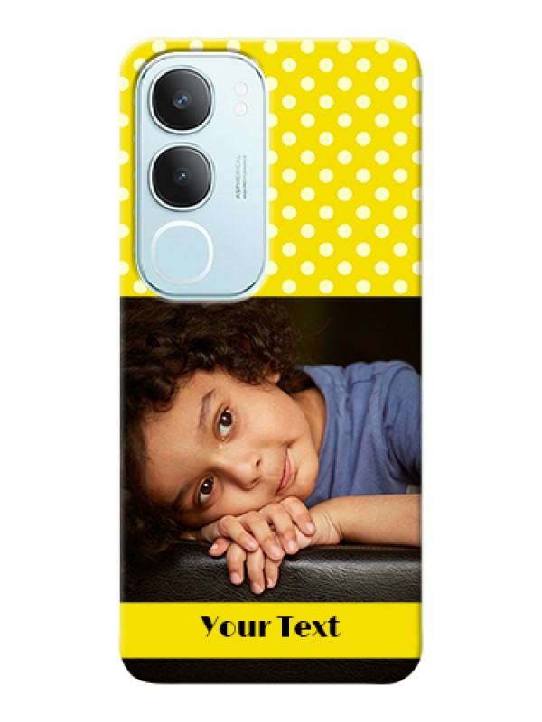 Custom Vivo Y29 5G Custom Hard Phone Case - Bright Yellow Case Design