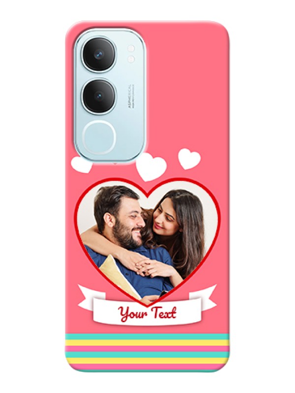 Custom Vivo Y29 5G Custom Hard Phone Case - Love Shapes Doodle Design