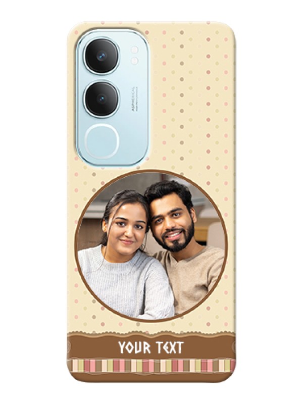 Custom Vivo Y29 5G Custom Hard Phone Case - Brown Dotted Mobile Case Design