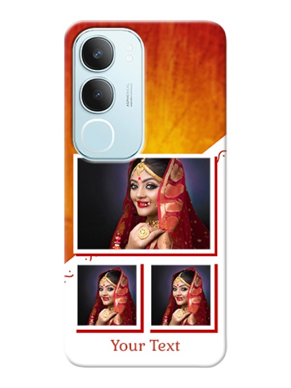 Custom Vivo Y29 5G Custom Hard Phone Case - Wedding Memories Design