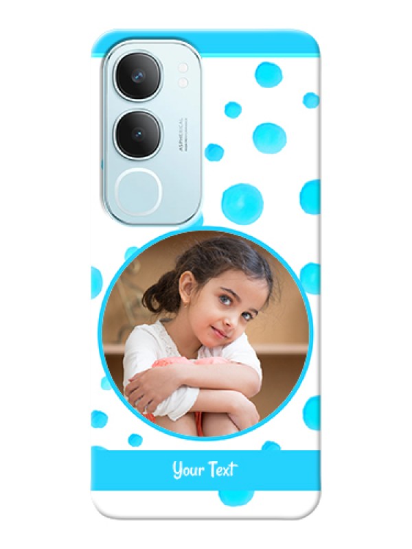 Custom Vivo Y29 5G Custom Hard Phone Case - Blue Bubbles Pattern Design