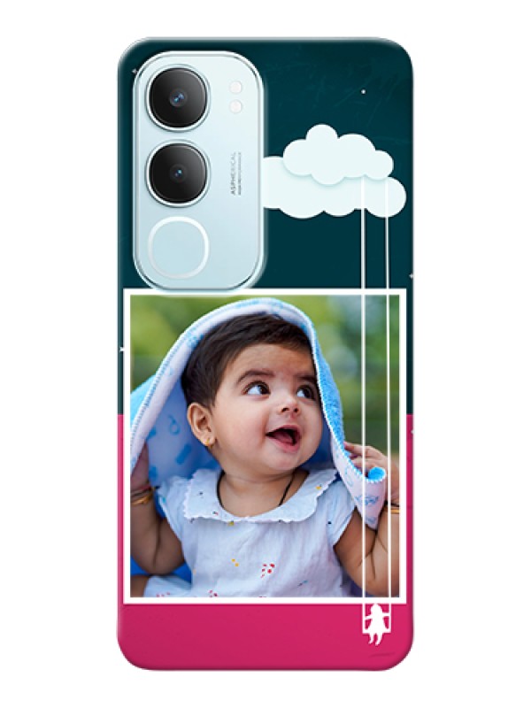 Custom Vivo Y29 5G Custom Hard Phone Case - Cute Girl With Cloud Design