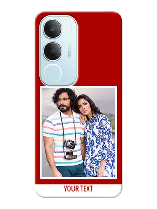 Custom Vivo Y29 5G Custom Hard Phone Case - Red Color Design