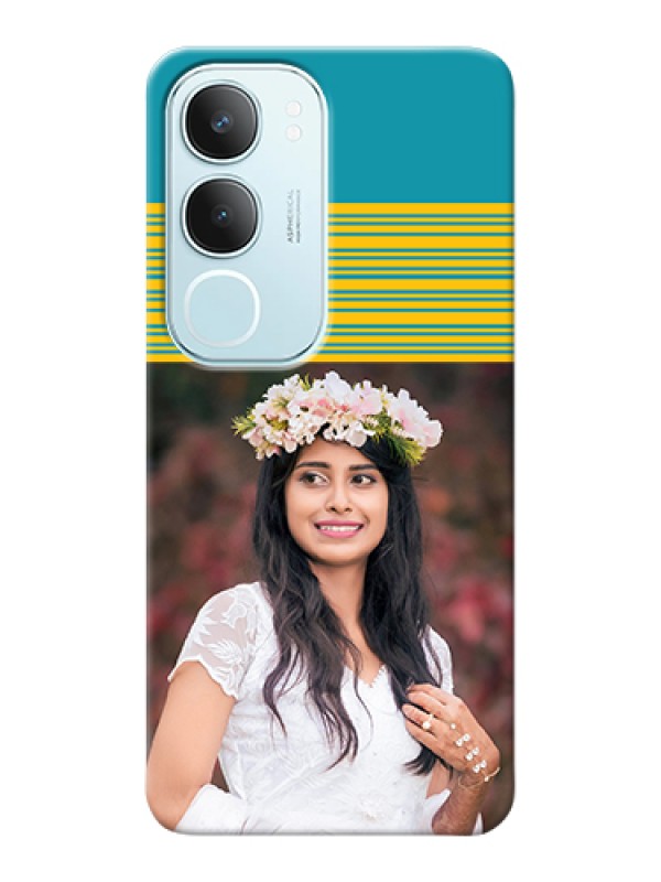 Custom Vivo Y29 5G Custom Hard Phone Case - Yellow & Blue Design