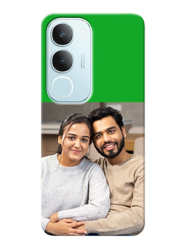 Custom Vivo Y29 5G Custom Hard Phone Case - Green Pattern Design