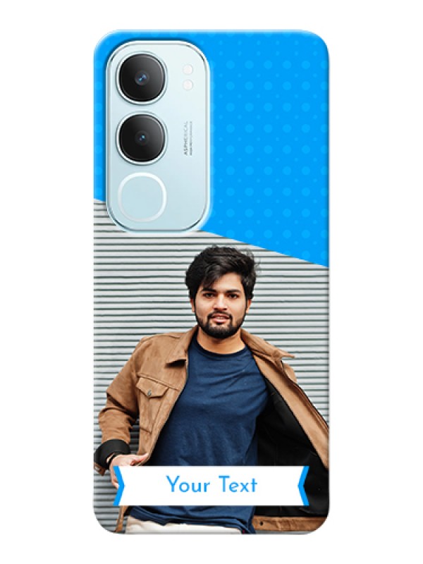 Custom Vivo Y29 5G Custom Hard Phone Case - Simple Blue Color Design