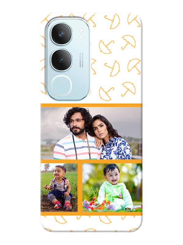 Custom Vivo Y29 5G Custom Hard Phone Case - Yellow Pattern Design