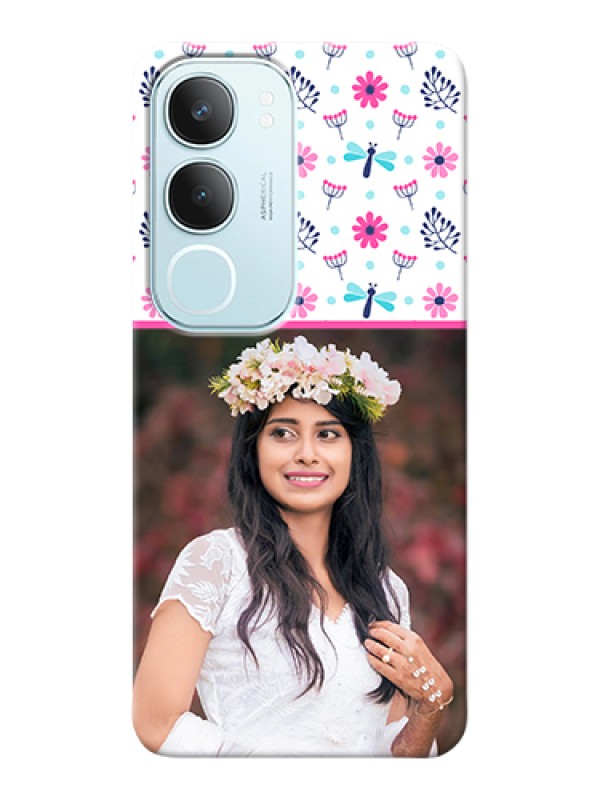 Custom Vivo Y29 5G Custom Hard Phone Case - Colorful Flower Design