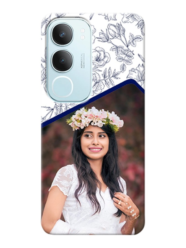 Custom Vivo Y29 5G Custom Hard Phone Case - Classy Floral Design