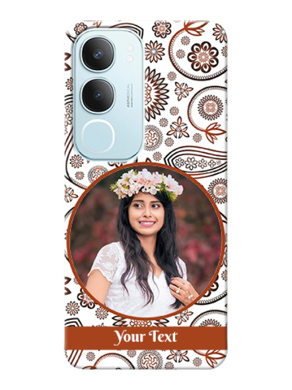 Custom Vivo Y29 5G Custom Hard Phone Case - Abstract Flower Design