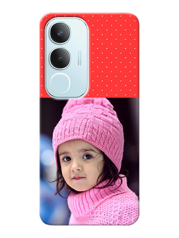 Custom Vivo Y29 5G Custom Hard Phone Case - Red Pattern Design