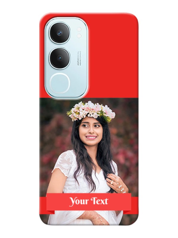 Custom Vivo Y29 5G Custom Hard Phone Case - Simple Red Color Design