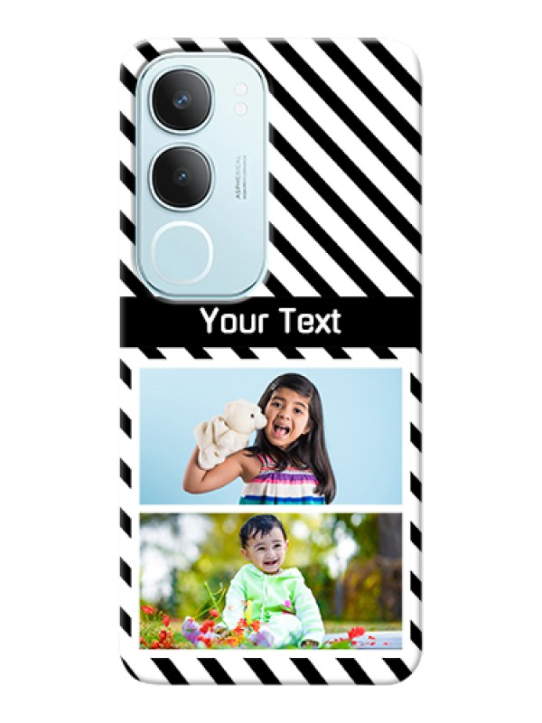 Custom Vivo Y29 5G Custom Hard Phone Case - Black And White Stripes Design