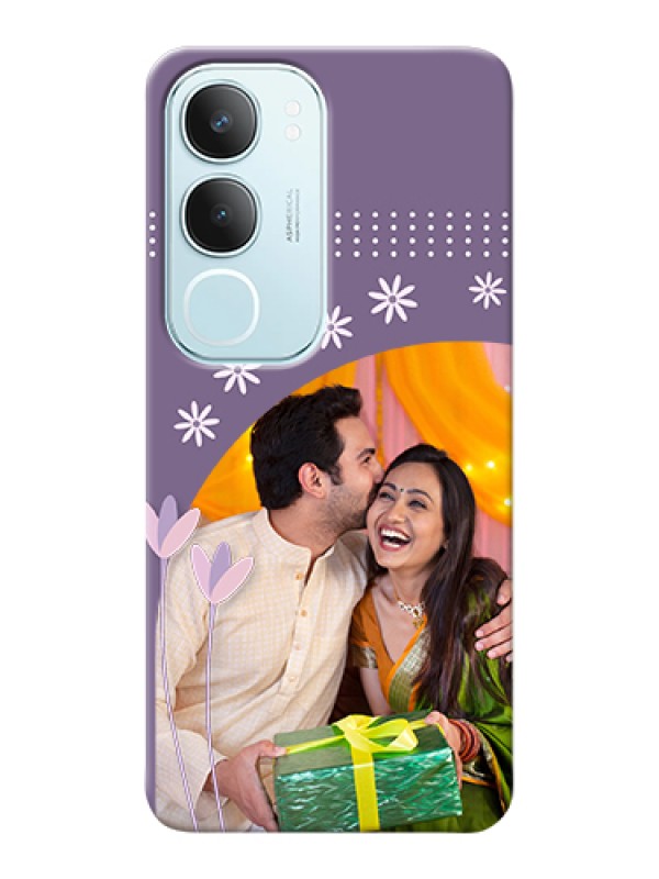 Custom Vivo Y29 5G Custom Hard Phone Case - Lavender Flowers Design