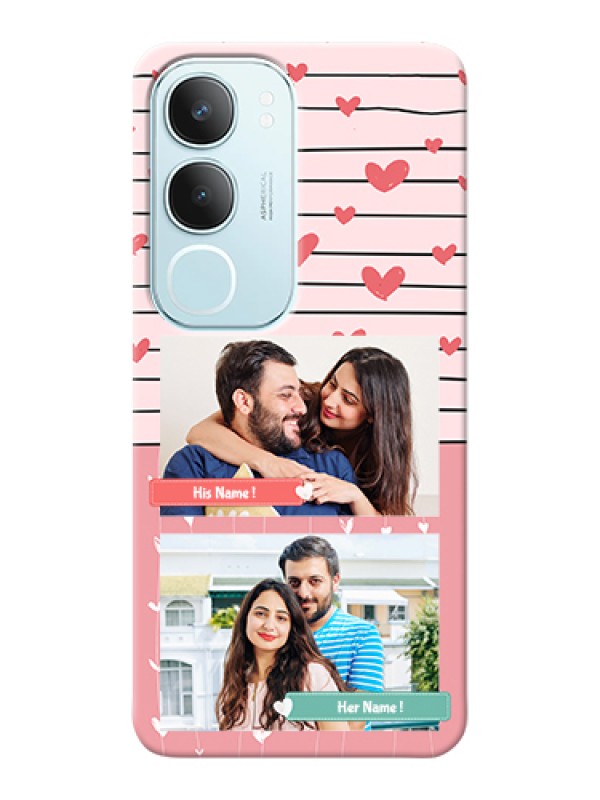 Custom Vivo Y29 5G Custom Hard Phone Case - Photo With Heart Design