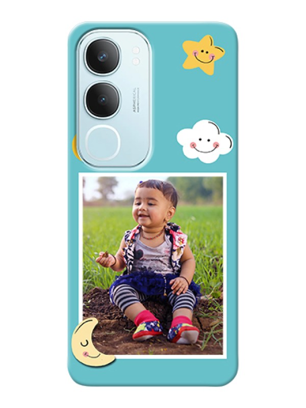 Custom Vivo Y29 5G Custom Hard Phone Case - Smiley Kids Stars Design