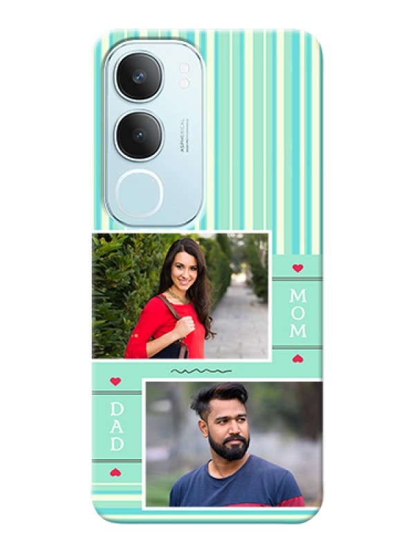 Custom Vivo Y29 5G Custom Hard Phone Case - Mom & Dad Pic Design