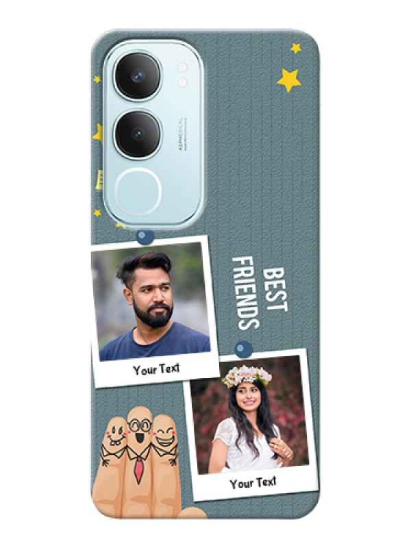Custom Vivo Y29 5G Custom Hard Phone Case - Sticky Frames And Friendship Design