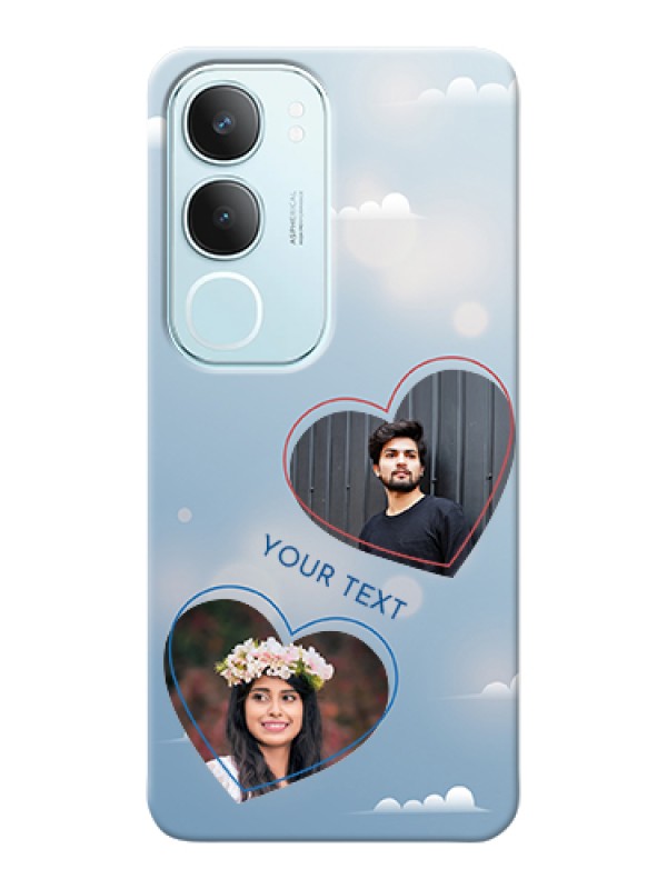 Custom Vivo Y29 5G Custom Hard Phone Case - Blue Color Couple Design