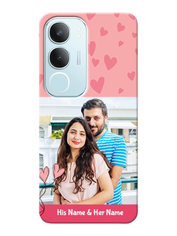 Custom Vivo Y29 5G Custom Hard Phone Case - Love Design Peach Color