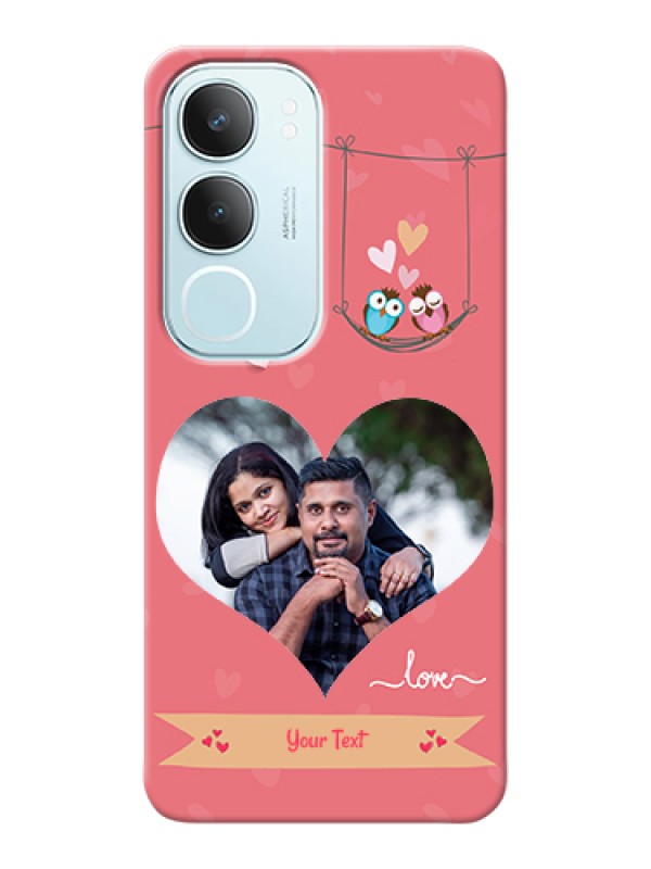 Custom Vivo Y29 5G Custom Hard Phone Case - Peach Color Love Design