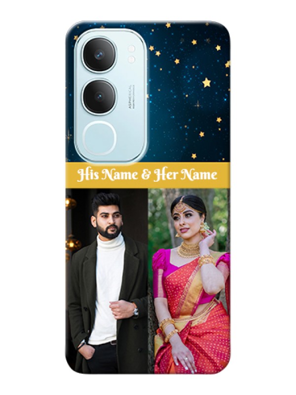 Custom Vivo Y29 5G Custom Hard Phone Case - Galaxy Stars Backdrop Design