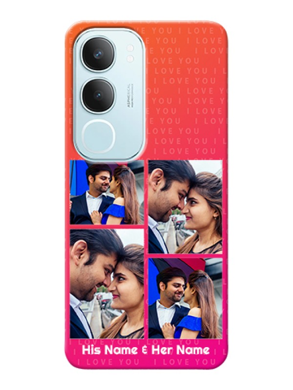 Custom Vivo Y29 5G Custom Hard Phone Case - I Love You Pink Design