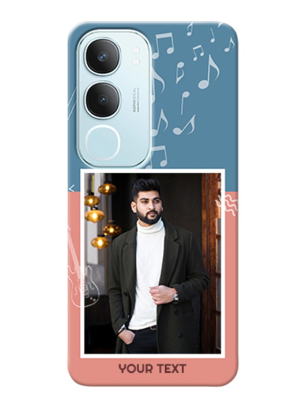 Custom Vivo Y29 5G Custom Hard Phone Case - With Color Musical Note Design