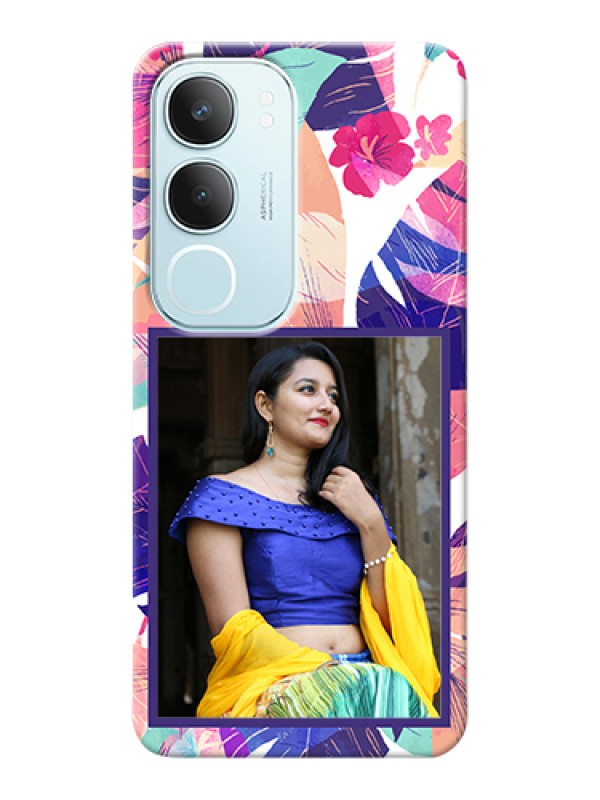 Custom Vivo Y29 5G Custom Hard Phone Case - Abstract Floral Design