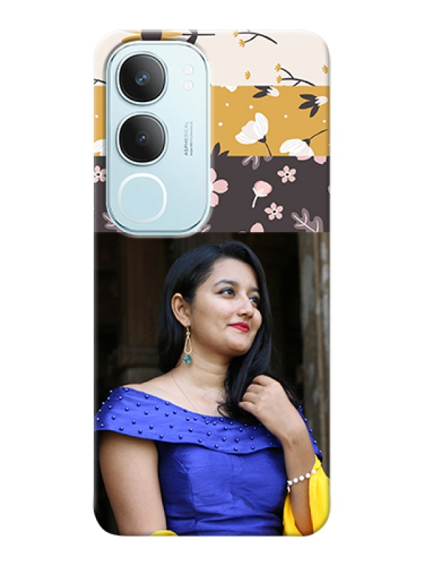 Custom Vivo Y29 5G Custom Hard Phone Case - Stylish Floral Design