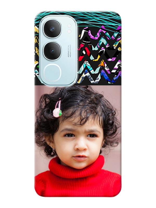 Custom Vivo Y29 5G Custom Hard Phone Case - Neon Abstract Design