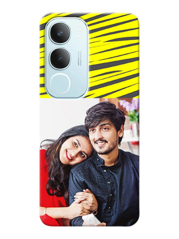 Custom Vivo Y29 5G Custom Hard Phone Case - Yellow Abstract Design