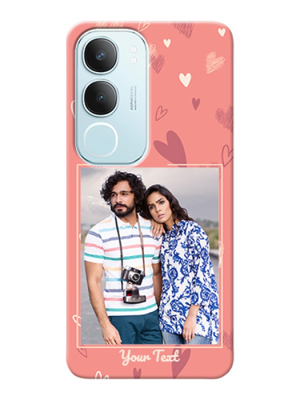 Custom Vivo Y29 5G Custom Hard Phone Case - Love Doodle Art Design