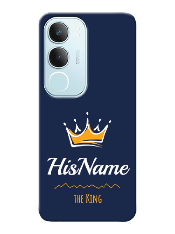 Custom Vivo Y29 5G Custom Hard Phone Case - King With Name Design