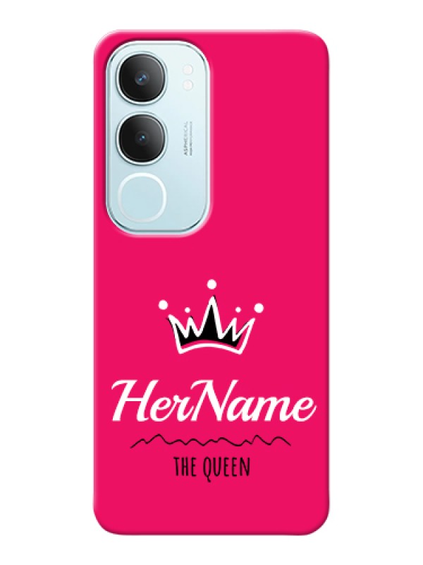 Custom Vivo Y29 5G Custom Hard Phone Case - Queen With Name Design