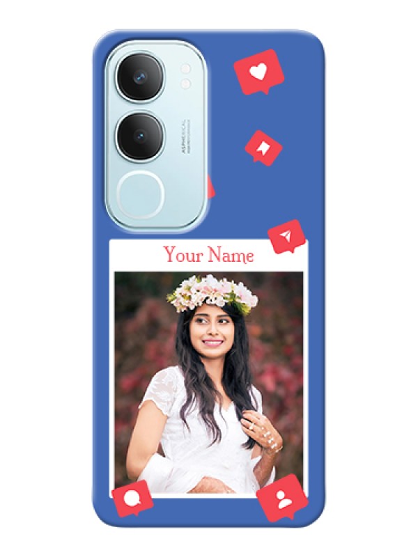 Custom Vivo Y29 5G Custom Hard Phone Case - Like Share And Comment Design