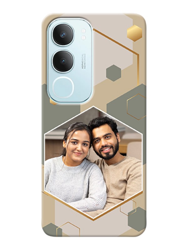 Custom Vivo Y29 5G Custom Hard Phone Case - Stylish Hexagon Pattern Design