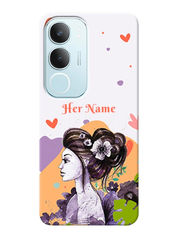 Custom Vivo Y29 5G Custom Hard Phone Case - Woman And Nature Design