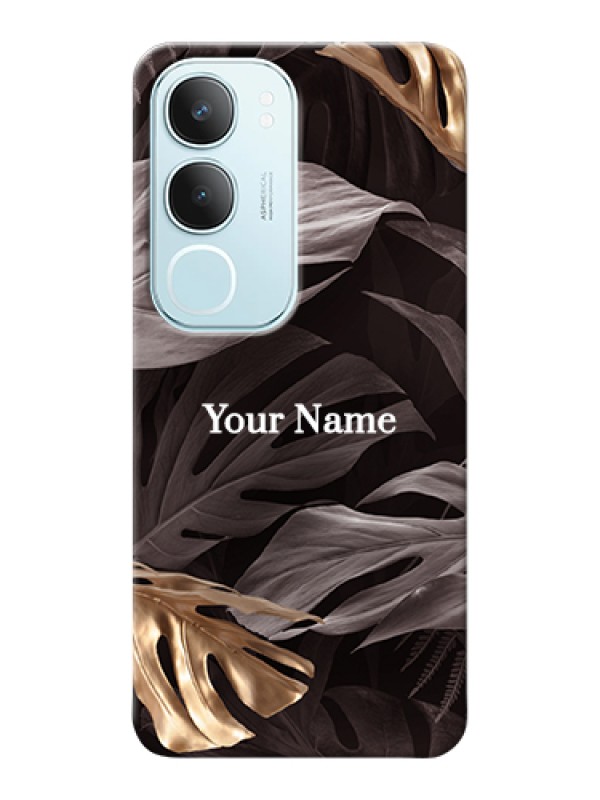 Custom Vivo Y29 5G Custom Hard Phone Case - Wild Leaves Digital Paint Design