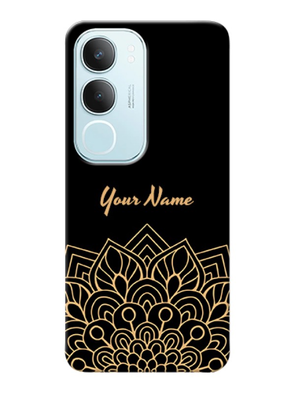 Custom Vivo Y29 5G Custom Hard Phone Case - Golden Mandala Design