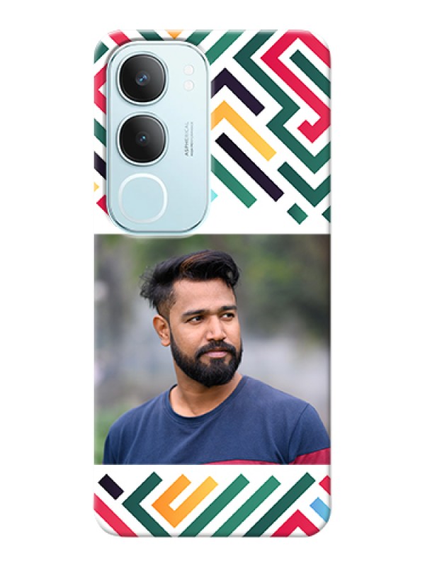 Custom Vivo Y29 5G Custom Hard Phone Case - Colorful Maze Pattern Design