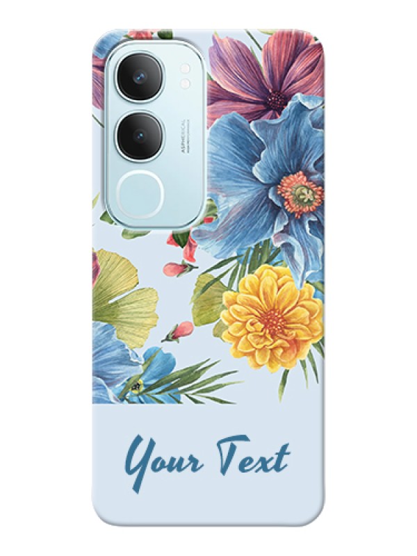 Custom Vivo Y29 5G Custom Hard Phone Case - Stunning Watercolored Flowers Painting Design