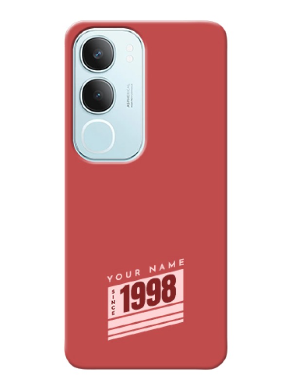 Custom Vivo Y29 5G Custom Hard Phone Case - Red Custom Year Of Birth Design
