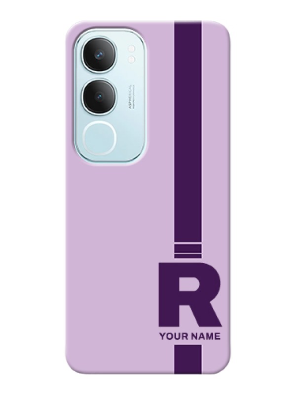 Custom Vivo Y29 5G Custom Hard Phone Case - Simple Dual Tone Stripe With Name Design