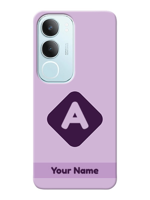 Custom Vivo Y29 5G Custom Hard Phone Case - Custom Letter In Curved Badge Design