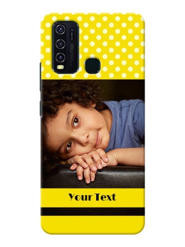Custom Vivo Y30 Custom Mobile Covers: Bright Yellow Case Design