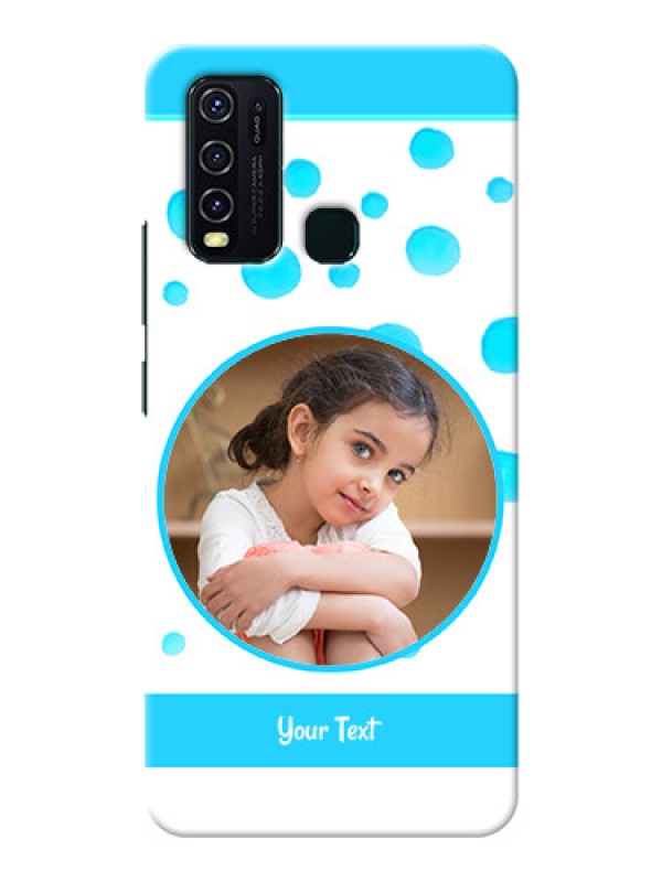 Custom Vivo Y30 Custom Phone Covers: Blue Bubbles Pattern Design