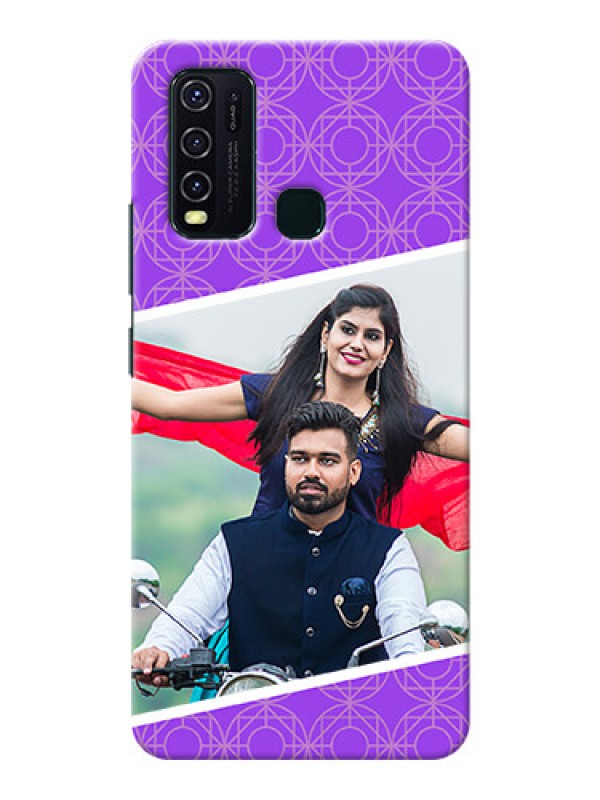 Custom Vivo Y30 mobile back covers online: violet Pattern Design