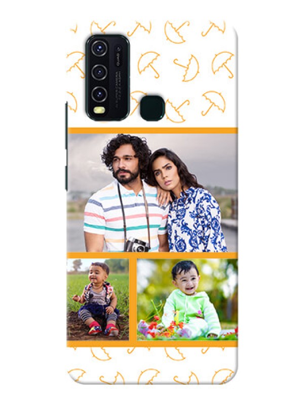 Custom Vivo Y30 Personalised Phone Cases: Yellow Pattern Design